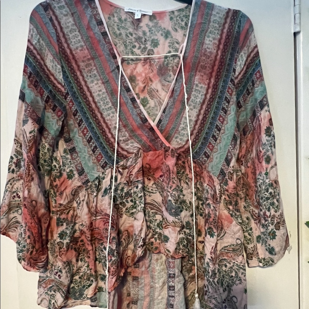 Light floral blouse